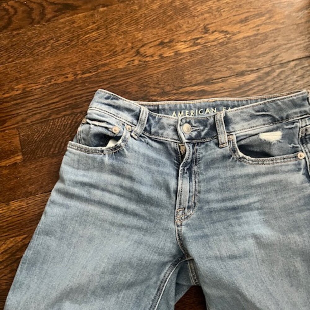 American Eagle Low-Rise Baggy Wide Leg Jean 00 Reg - Picture 8 of 9